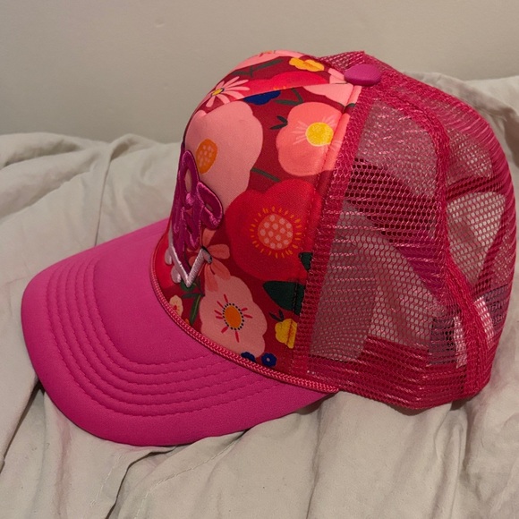 Popupprenuers Hot pink floral Trucker Hat - Picture 5 of 6
